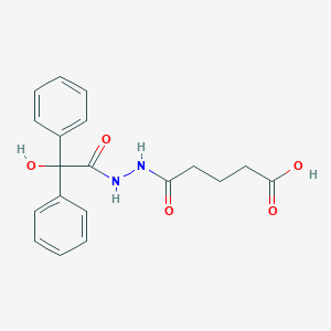 molecular formula C19H20N2O5 B408969 5-[2-(2-Hydroxy-2,2-diphenylacetyl)hydrazinyl]-5-oxopentanoic acid 