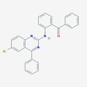 molecular formula C27H18BrN3O B408981 N-(2-BENZOYLPHENYL)-6-BROMO-4-PHENYLQUINAZOLIN-2-AMINE 