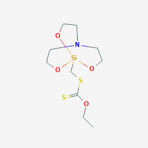 molecular formula C10H19NO4S2Si B409009 O-ethyl S-(2,8,9-trioxa-5-aza-1-silabicyclo[3.3.3]undec-1-ylmethyl) dithiocarbonate 