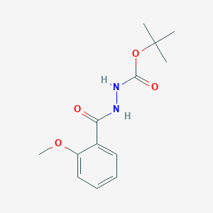 molecular formula C13H18N2O4 B409024 Tert-butyl 2-(2-methoxybenzoyl)hydrazinecarboxylate 