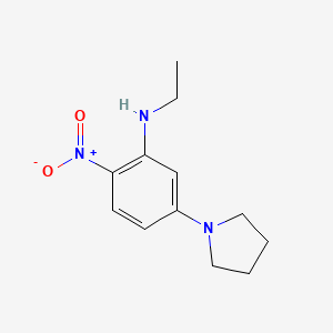 molecular formula C12H17N3O2 B4090334 N-ethyl-2-nitro-5-(pyrrolidin-1-yl)aniline CAS No. 597545-61-4