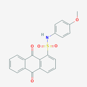 molecular formula C21H15NO5S B409035 N-(4-methoxyphenyl)-9,10-dioxo-9,10-dihydroanthracene-1-sulfonamide 