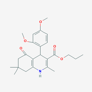 molecular formula C24H31NO5 B409087 propyl 4-(2,4-dimethoxyphenyl)-2,7,7-trimethyl-5-oxo-1,4,5,6,7,8-hexahydroquinoline-3-carboxylate 