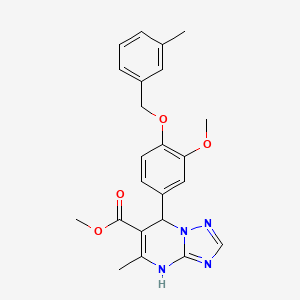molecular formula C23H24N4O4 B4091406 methyl 7-{3-methoxy-4-[(3-methylbenzyl)oxy]phenyl}-5-methyl-4,7-dihydro[1,2,4]triazolo[1,5-a]pyrimidine-6-carboxylate 