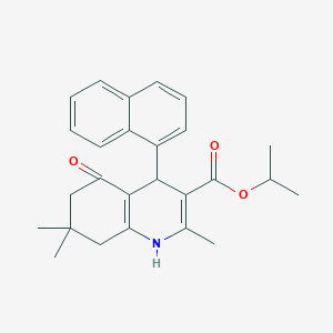molecular formula C26H29NO3 B409165 Propan-2-yl 2,7,7-trimethyl-4-(naphthalen-1-yl)-5-oxo-1,4,5,6,7,8-hexahydroquinoline-3-carboxylate 