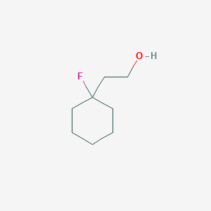 molecular formula C8H15FO B040917 Cyclohexaneethanol, 1-fluoro-(9CI) CAS No. 112754-23-1