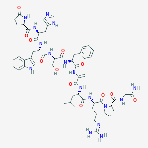 molecular formula C56H75N17O12 B040924 LHRH, phe(5)-delta-ala(6)- CAS No. 114681-51-5