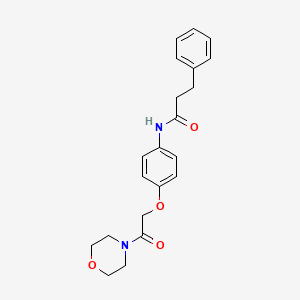 molecular formula C21H24N2O4 B4092582 N-[4-(2-morpholin-4-yl-2-oxoethoxy)phenyl]-3-phenylpropanamide 
