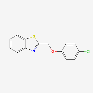 molecular formula C14H10ClNOS B4093686 2-[(4-chlorophenoxy)methyl]-1,3-benzothiazole 