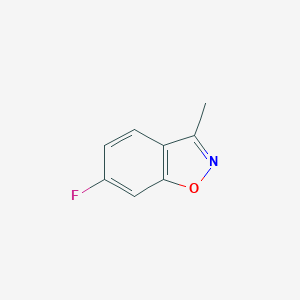 molecular formula C8H6FNO B040938 6-Fluoro-3-methyl-1,2-benzoxazole CAS No. 117933-03-6
