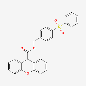 molecular formula C27H20O5S B4093867 4-(phenylsulfonyl)benzyl 9H-xanthene-9-carboxylate 