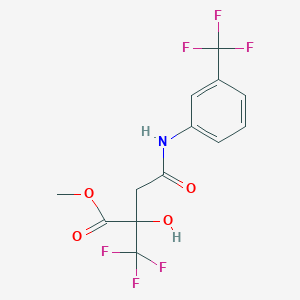 molecular formula C13H11F6NO4 B409396 Methyl 2-hydroxy-4-oxo-2-(trifluoromethyl)-4-[3-(trifluoromethyl)anilino]butanoate 