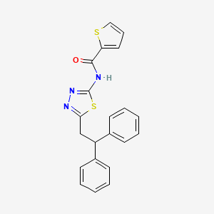 molecular formula C21H17N3OS2 B4094164 N-[5-(2,2-diphenylethyl)-1,3,4-thiadiazol-2-yl]thiophene-2-carboxamide 