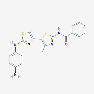 molecular formula C20H17N5OS2 B409423 N-[2-(4-Amino-phenylamino)-4'-methyl-[4,5']bithiazolyl-2'-yl]-benzamide 