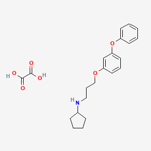 molecular formula C22H27NO6 B4094598 oxalic acid;N-[3-(3-phenoxyphenoxy)propyl]cyclopentanamine 