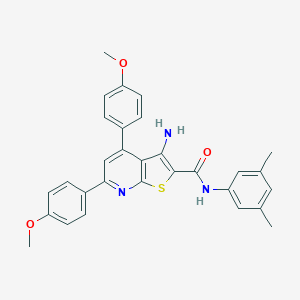 molecular formula C30H27N3O3S B409460 3-amino-N-(3,5-dimethylphenyl)-4,6-bis(4-methoxyphenyl)thieno[2,3-b]pyridine-2-carboxamide 