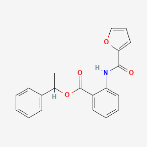 molecular formula C20H17NO4 B4094757 1-phenylethyl 2-(2-furoylamino)benzoate 