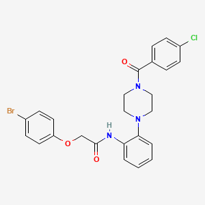 molecular formula C25H23BrClN3O3 B4094858 2-(4-bromophenoxy)-N-(2-{4-[(4-chlorophenyl)carbonyl]piperazin-1-yl}phenyl)acetamide 
