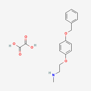 molecular formula C18H21NO6 B4094944 N-methyl-2-(4-phenylmethoxyphenoxy)ethanamine;oxalic acid 