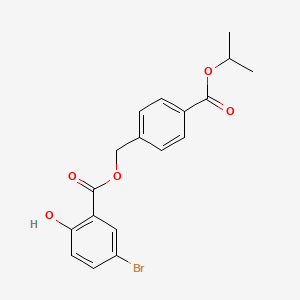 molecular formula C18H17BrO5 B4094955 4-(isopropoxycarbonyl)benzyl 5-bromo-2-hydroxybenzoate 