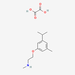 molecular formula C15H23NO5 B4095012 N-methyl-2-(3-methyl-5-propan-2-ylphenoxy)ethanamine;oxalic acid 