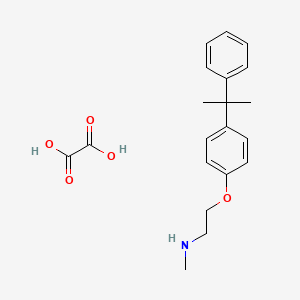 molecular formula C20H25NO5 B4095161 N-methyl-2-[4-(2-phenylpropan-2-yl)phenoxy]ethanamine;oxalic acid 