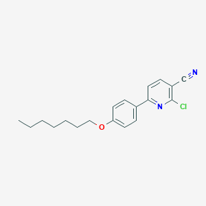 B409533 2-Chloro-6-[4-(heptyloxy)phenyl]nicotinonitrile CAS No. 107488-15-3