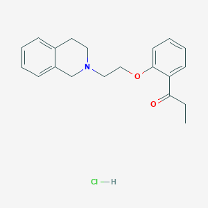 molecular formula C20H24ClNO2 B4095456 1-[2-[2-(3,4-dihydro-1H-isoquinolin-2-yl)ethoxy]phenyl]propan-1-one;hydrochloride 