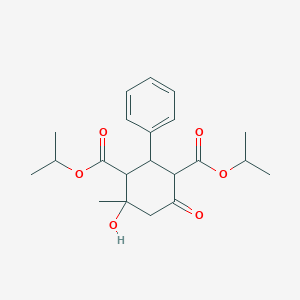 molecular formula C21H28O6 B409568 Dipropan-2-yl 4-hydroxy-4-methyl-6-oxo-2-phenylcyclohexane-1,3-dicarboxylate CAS No. 499766-31-3