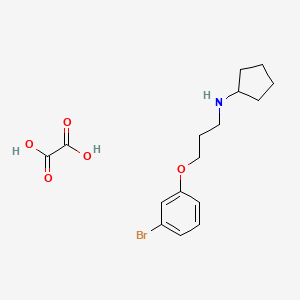 molecular formula C16H22BrNO5 B4095855 N-[3-(3-bromophenoxy)propyl]cyclopentanamine oxalate 