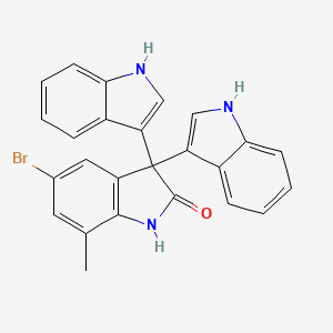 molecular formula C25H18BrN3O B4095940 5-bromo-3,3-bis(1H-indol-3-yl)-7-methyl-1H-indol-2-one 
