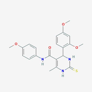 4-(2,4-dimethoxyphenyl)-N-(4-methoxyphenyl)-6-methyl-2-thioxo-1,2,3,4-tetrahydro-5-pyrimidinecarboxamide