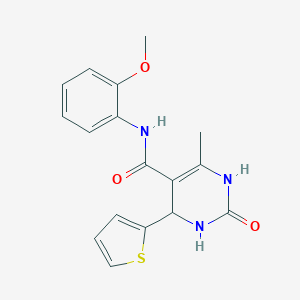 N-(2-methoxyphenyl)-6-methyl-2-oxo-4-(thiophen-2-yl)-1,2,3,4-tetrahydropyrimidine-5-carboxamide