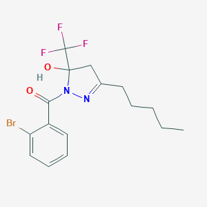 1-[(2-bromophenyl)carbonyl]-3-pentyl-5-(trifluoromethyl)-4,5-dihydro-1H-pyrazol-5-ol