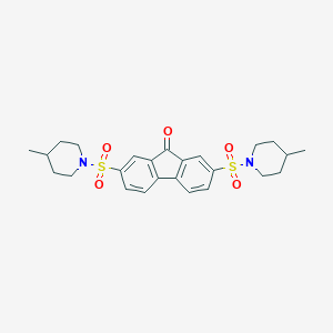 molecular formula C25H30N2O5S2 B409620 2,7-Bis-(4-methyl-piperidine-1-sulfonyl)-fluoren-9-one 