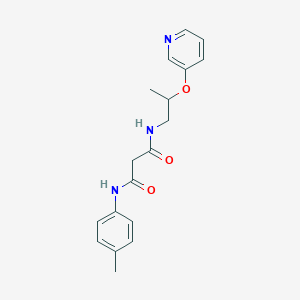 molecular formula C18H21N3O3 B4096635 N-(4-methylphenyl)-N'-[2-(pyridin-3-yloxy)propyl]malonamide 