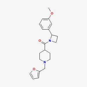 molecular formula C21H26N2O3 B4096775 1-(2-furylmethyl)-4-{[2-(3-methoxyphenyl)azetidin-1-yl]carbonyl}piperidine 