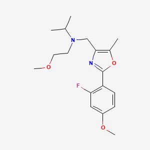 molecular formula C18H25FN2O3 B4096794 N-{[2-(2-fluoro-4-methoxyphenyl)-5-methyl-1,3-oxazol-4-yl]methyl}-N-(2-methoxyethyl)-2-propanamine 