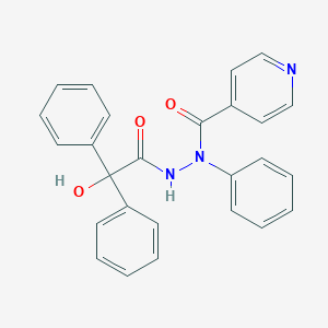 molecular formula C26H21N3O3 B409732 2-hydroxy-N'-isonicotinoyl-N',2,2-triphenylacetohydrazide 