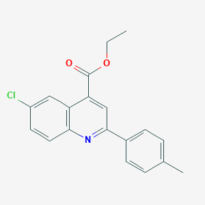 molecular formula C19H16ClNO2 B409751 Ethyl 6-chloro-2-(4-methylphenyl)quinoline-4-carboxylate 
