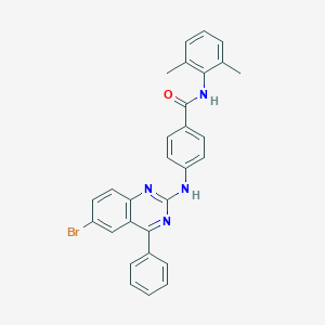 molecular formula C29H23BrN4O B409856 4-[(6-bromo-4-phenyl-2-quinazolinyl)amino]-N-(2,6-dimethylphenyl)benzamide CAS No. 313399-06-3