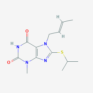 molecular formula C13H18N4O2S B409896 7-(2-butenyl)-8-(isopropylsulfanyl)-3-methyl-3,7-dihydro-1H-purine-2,6-dione CAS No. 306733-04-0