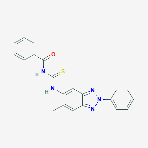 molecular formula C21H17N5OS B409950 1-Benzoyl-3-(6-methyl-2-phenyl-2H-benzotriazol-5-yl)-thiourea 