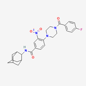 molecular formula C28H31FN4O4 B4099869 N-2-adamantyl-4-[4-(4-fluorobenzoyl)-1-piperazinyl]-3-nitrobenzamide 
