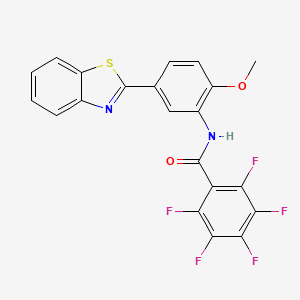 molecular formula C21H11F5N2O2S B4099893 N-[5-(1,3-benzothiazol-2-yl)-2-methoxyphenyl]-2,3,4,5,6-pentafluorobenzamide 