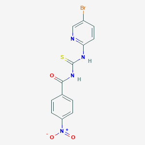 molecular formula C13H9BrN4O3S B410003 N-(5-bromo-2-pyridinyl)-N'-{4-nitrobenzoyl}thiourea 