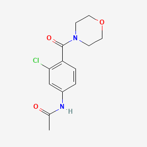 molecular formula C13H15ClN2O3 B4100077 N-[3-chloro-4-(morpholine-4-carbonyl)phenyl]acetamide 
