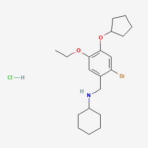 molecular formula C20H31BrClNO2 B4100484 N-[2-bromo-4-(cyclopentyloxy)-5-ethoxybenzyl]cyclohexanamine hydrochloride 