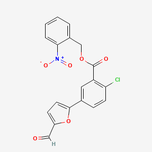 molecular formula C19H12ClNO6 B4100674 2-nitrobenzyl 2-chloro-5-(5-formyl-2-furyl)benzoate 