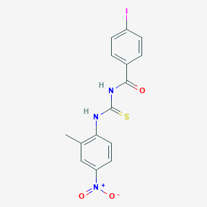 molecular formula C15H12IN3O3S B410068 N-{4-nitro-2-methylphenyl}-N'-(4-iodobenzoyl)thiourea 